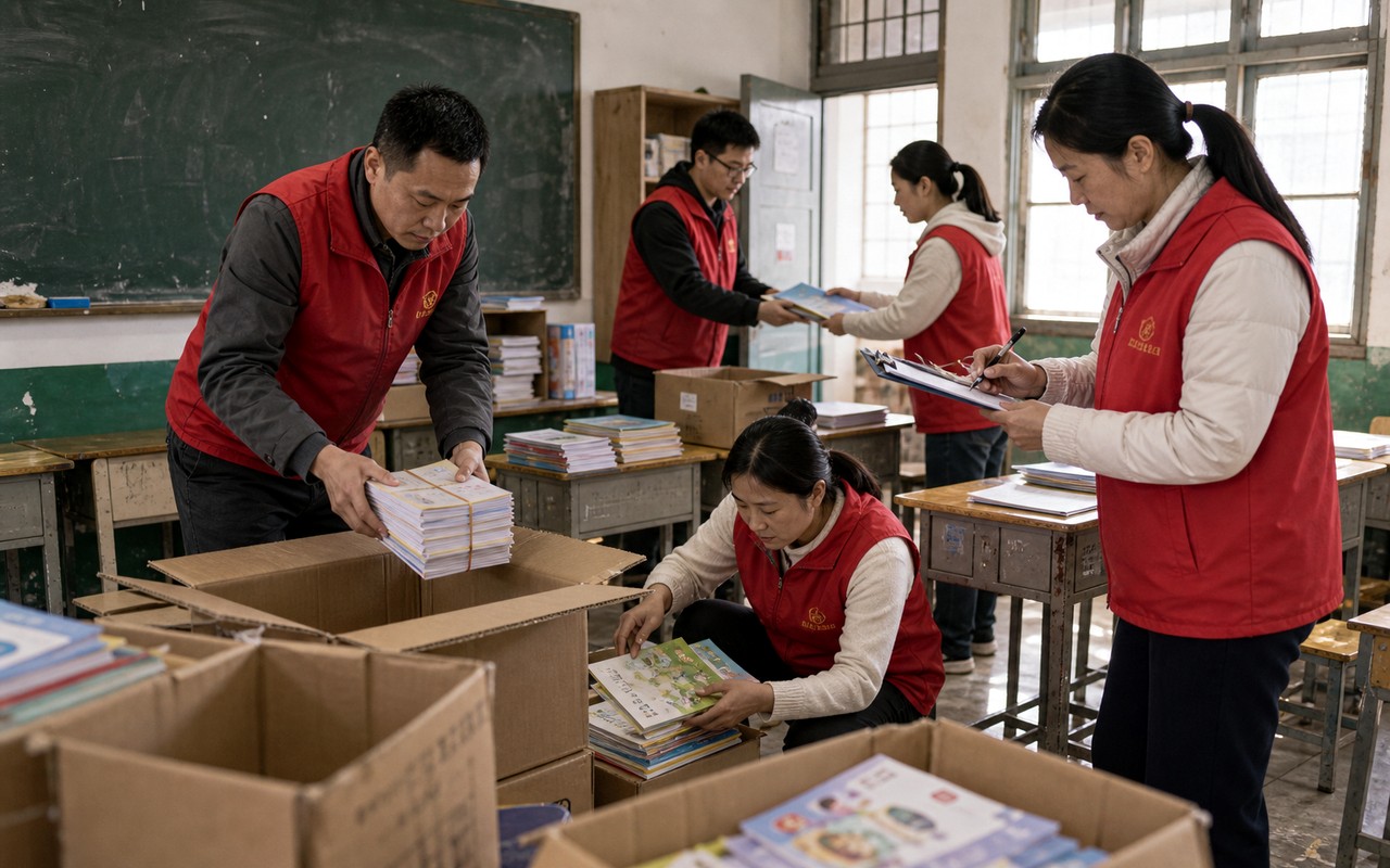 公益教育物资整理与志愿协作
