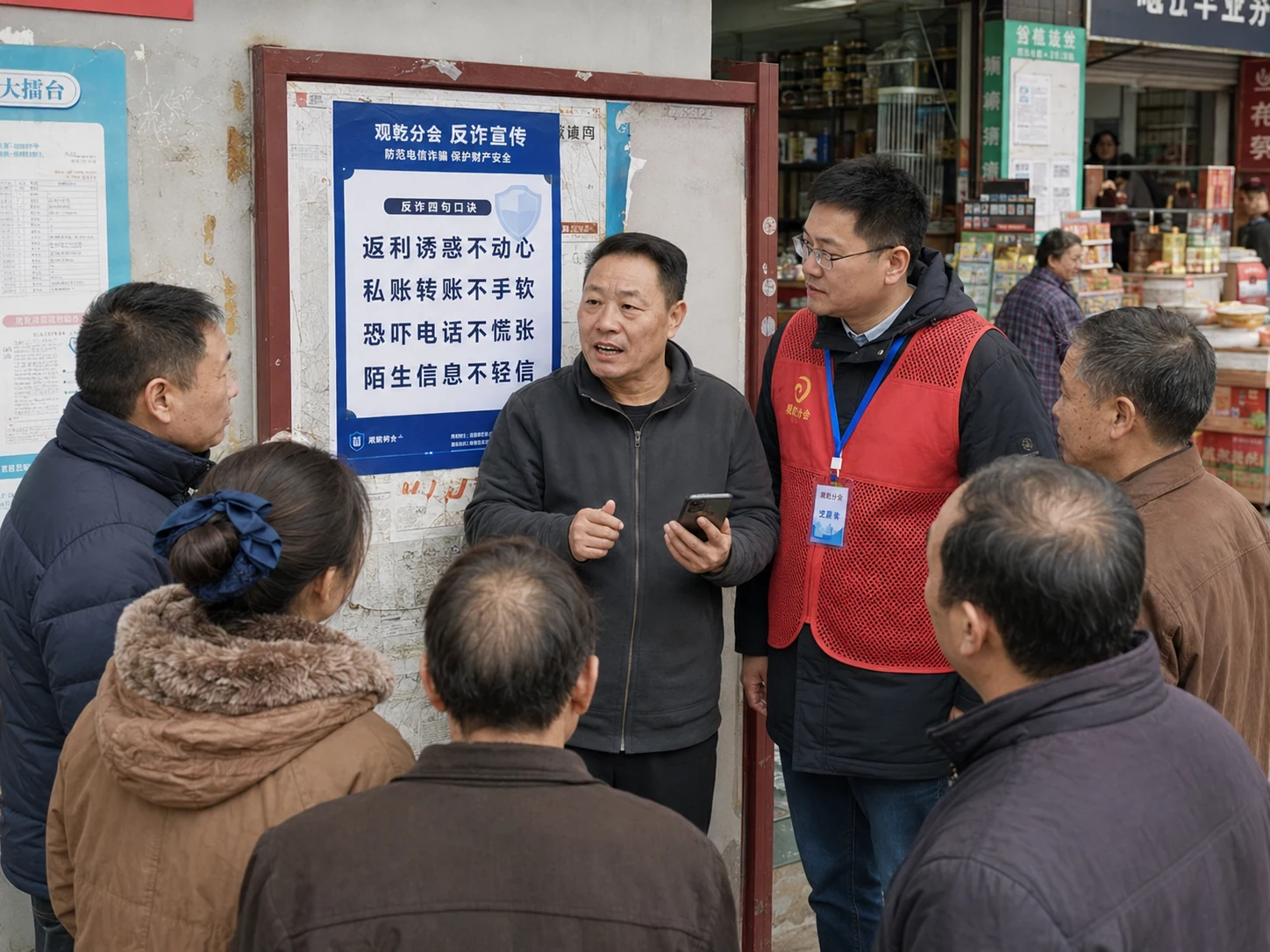 2024湖北站小商户反诈宣传公益行动现场