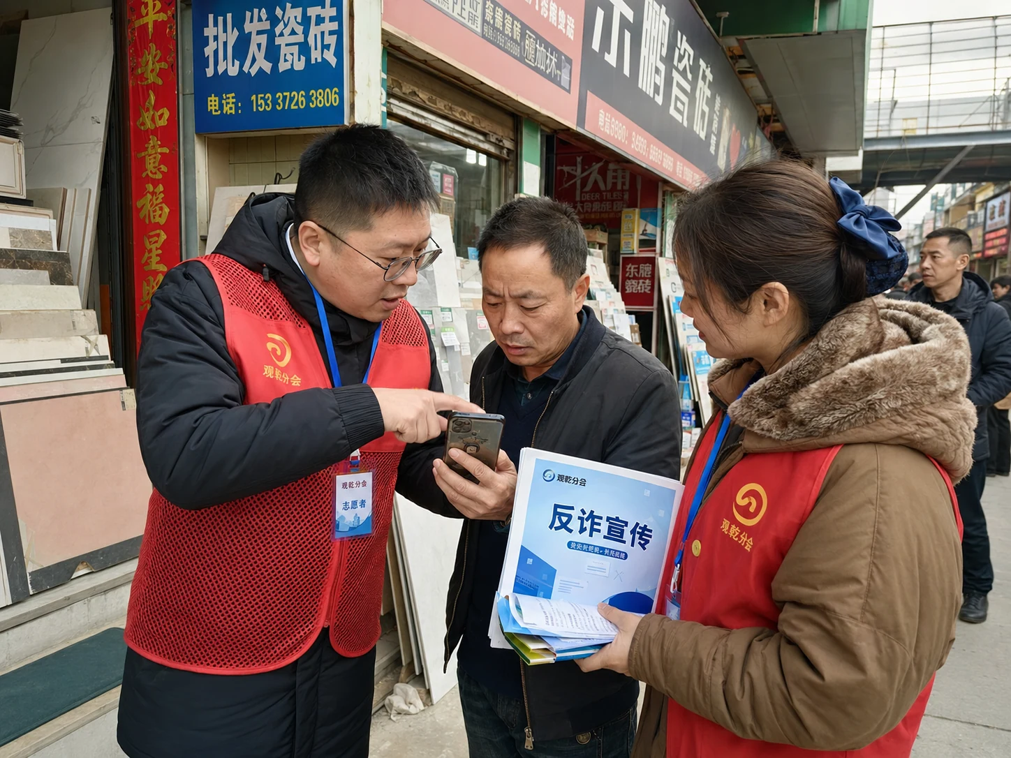 2024湖北站小商户反诈宣传公益行动现场