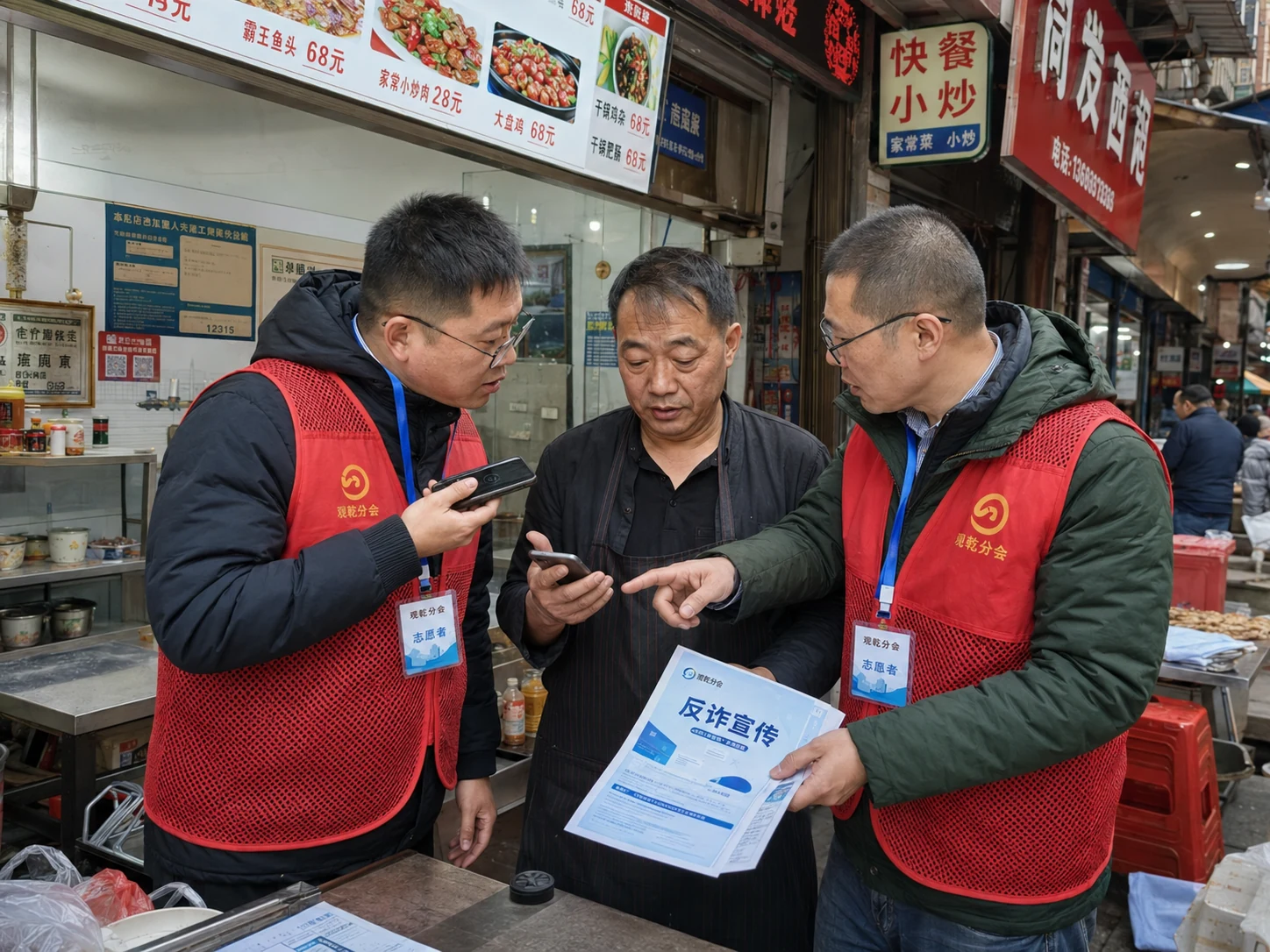 2024湖北站小商户反诈宣传公益行动现场