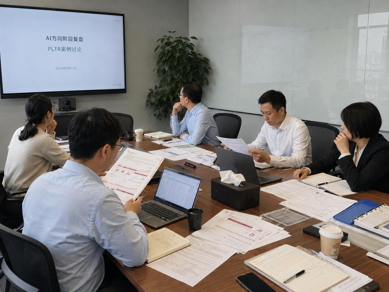 投资风控与合规复盘会议场景配图
